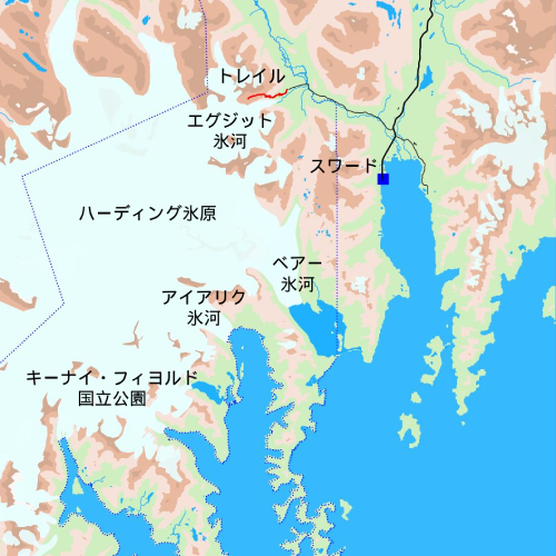 アラスカの地図